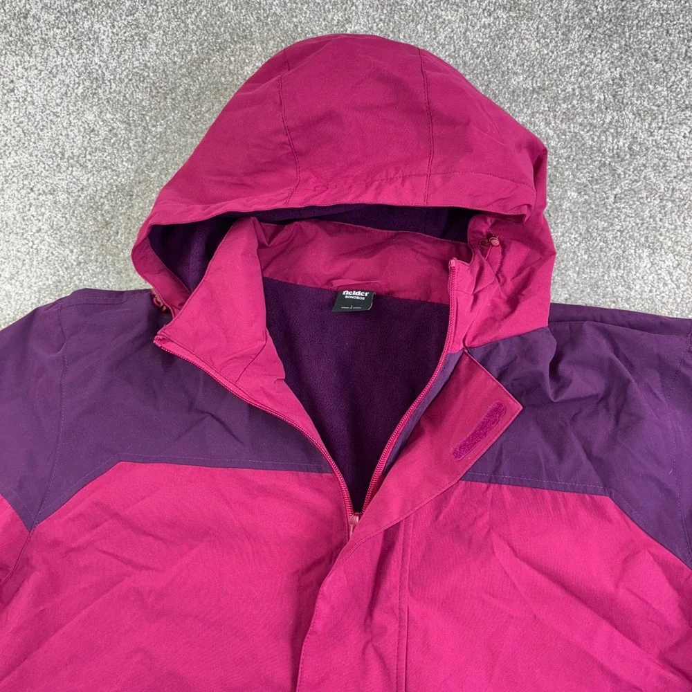 Fielder SonOS 3 Fleece Lined Hooded Parka Pink Color Block Womens L‎ Gorpcore